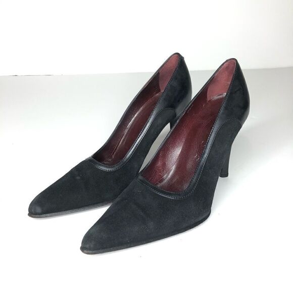 Tod’s Sz EU 35.5 Black Leather Heels - Picture 2 of 6